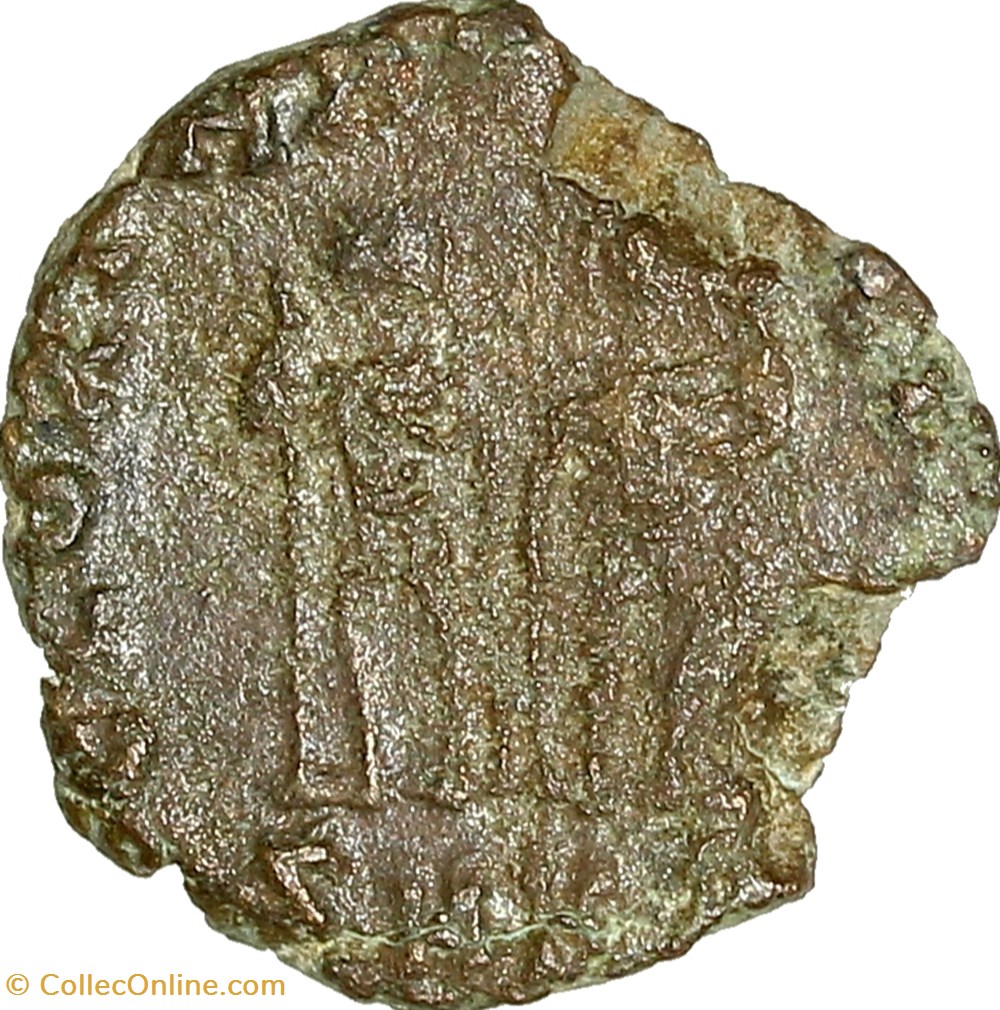 Nummus d'Honorius, Honorius et Théodose II, 408-423, Cyzique monnaies antiques a romaines imperiales republicaines nummus honorius honorius et theodose ii 408 423 cyzique