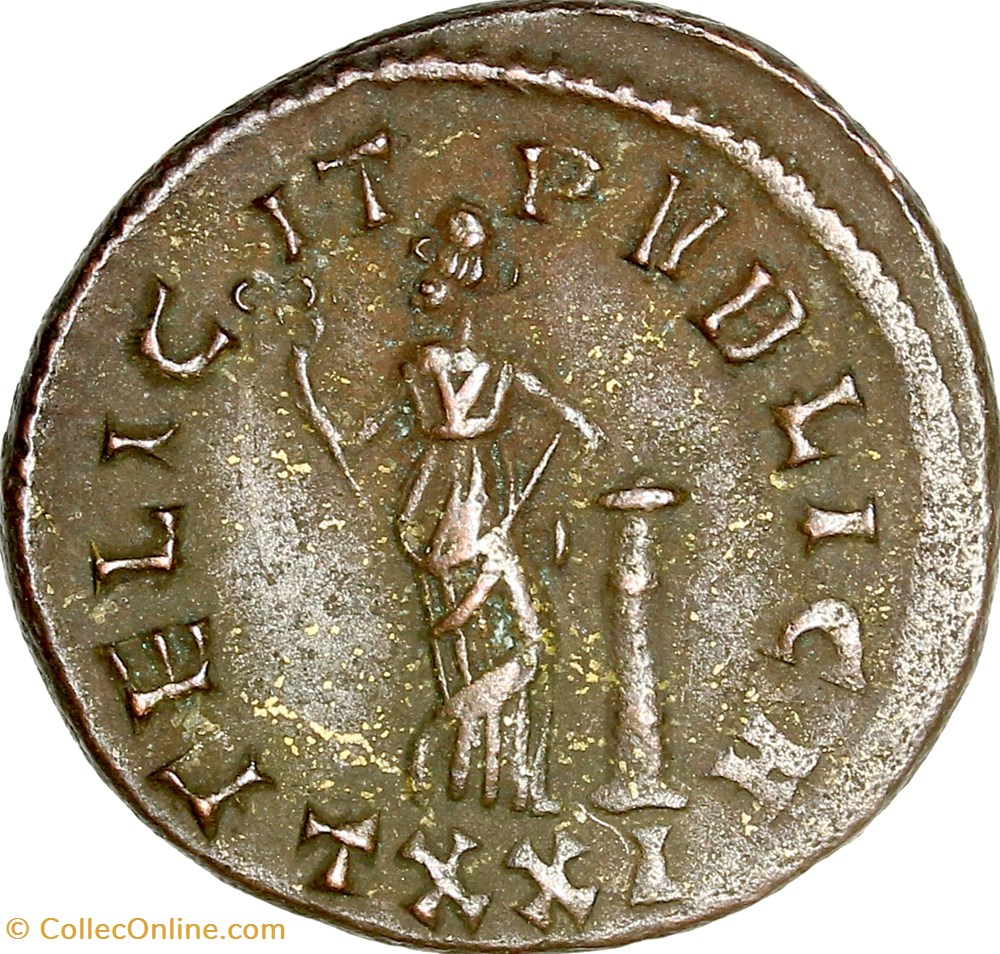 Aurelianus de Carin, Felicitas, août 283, Ticinum monnaies antiques romaines imperiales et republicaines aurelianus de carin felicitas aout 283 ticinum