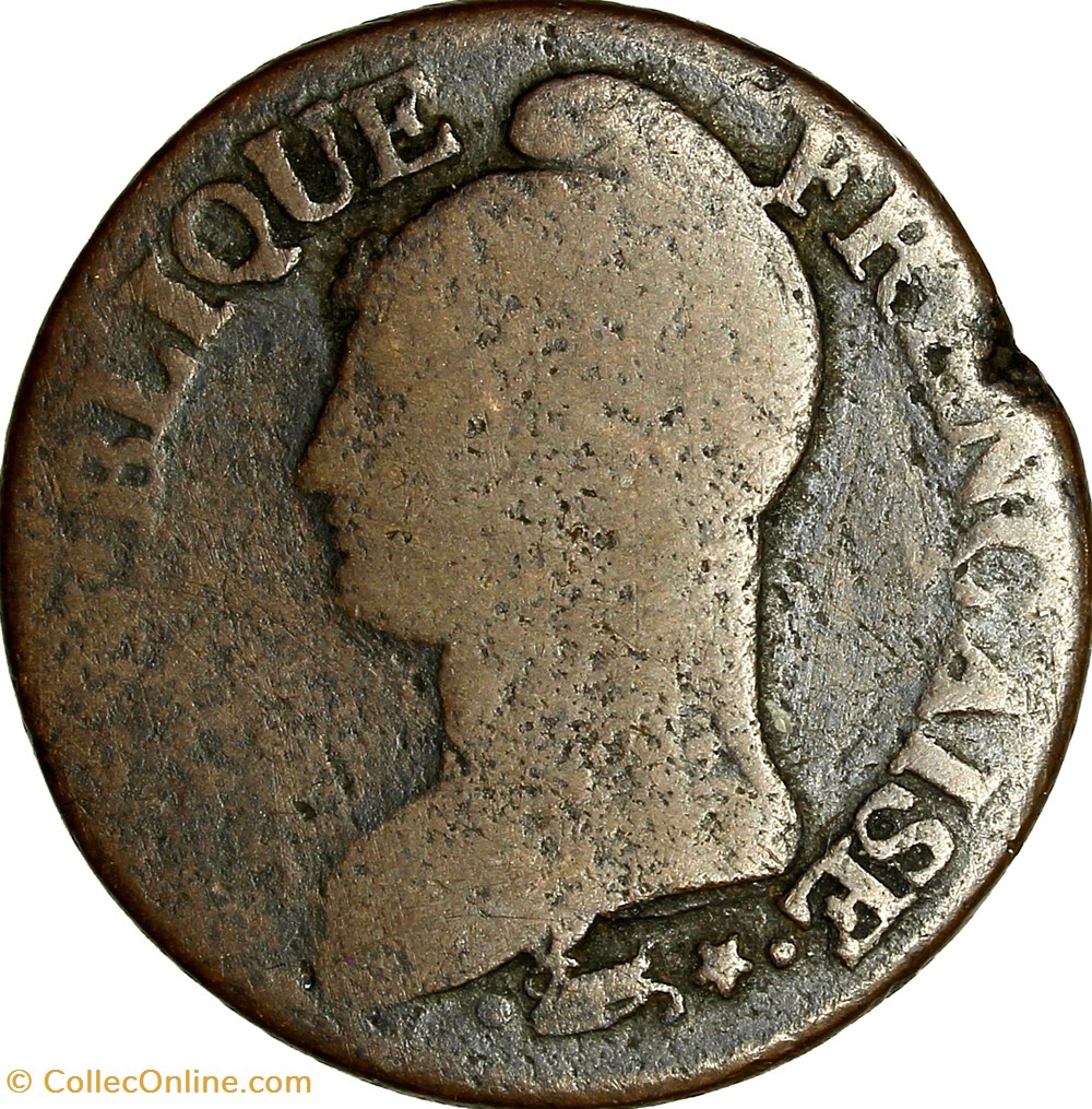 Cinq centimes Dupré, grand module, le Consulat, an 8, Metz monnaies monde france cinq centimes dupre grand module le consulat an 8 metz