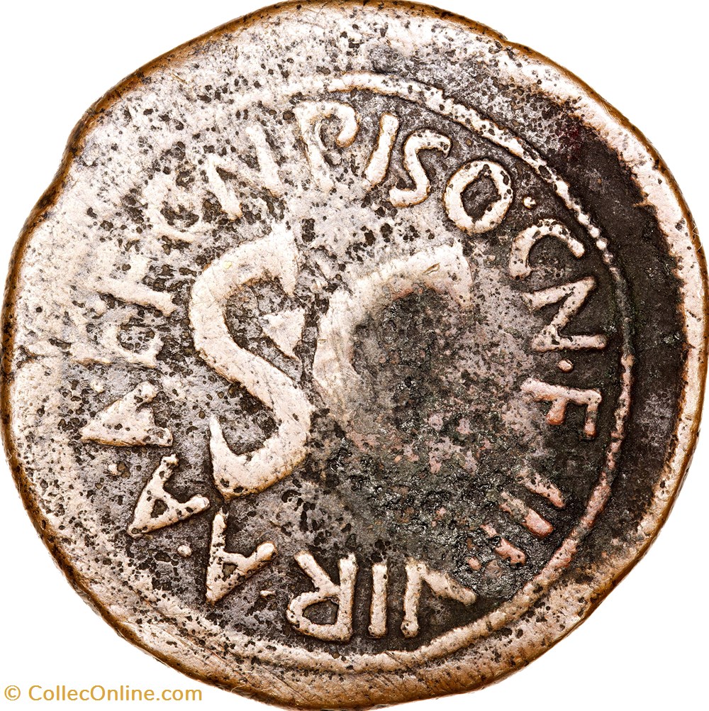 As d'Auguste, Cn. Piso, 15 AC., Rome monnaies antiques romaines imperiales et republicaines as auguste cn piso 15 ac rome