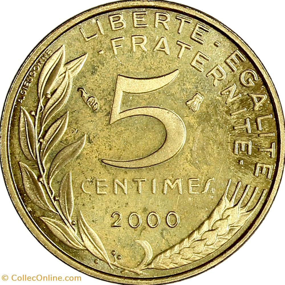 5 centimes Marianne, BE, 2000 monnaies monde france 5 centimes marianne be 2000