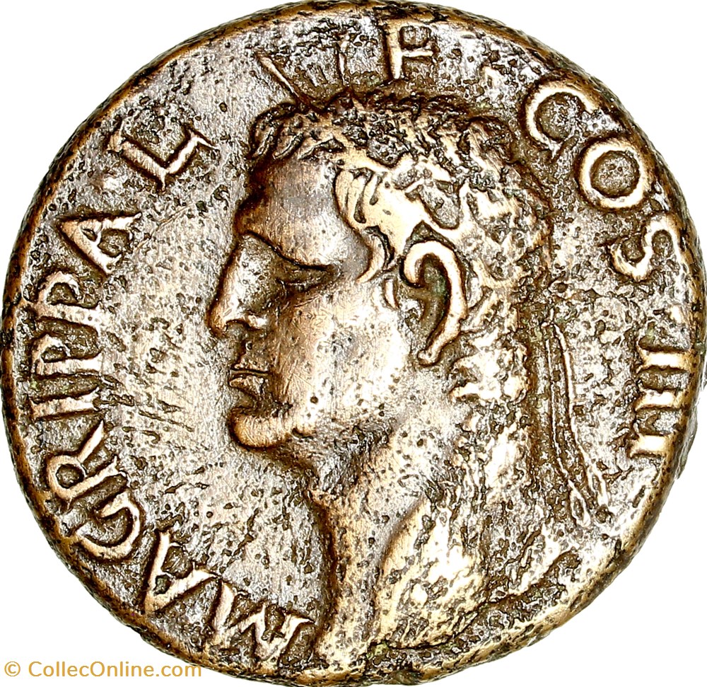 monnaies antiques romaines imperiales et republicaines as agrippa restitution de caligula neptune 37 41 rome