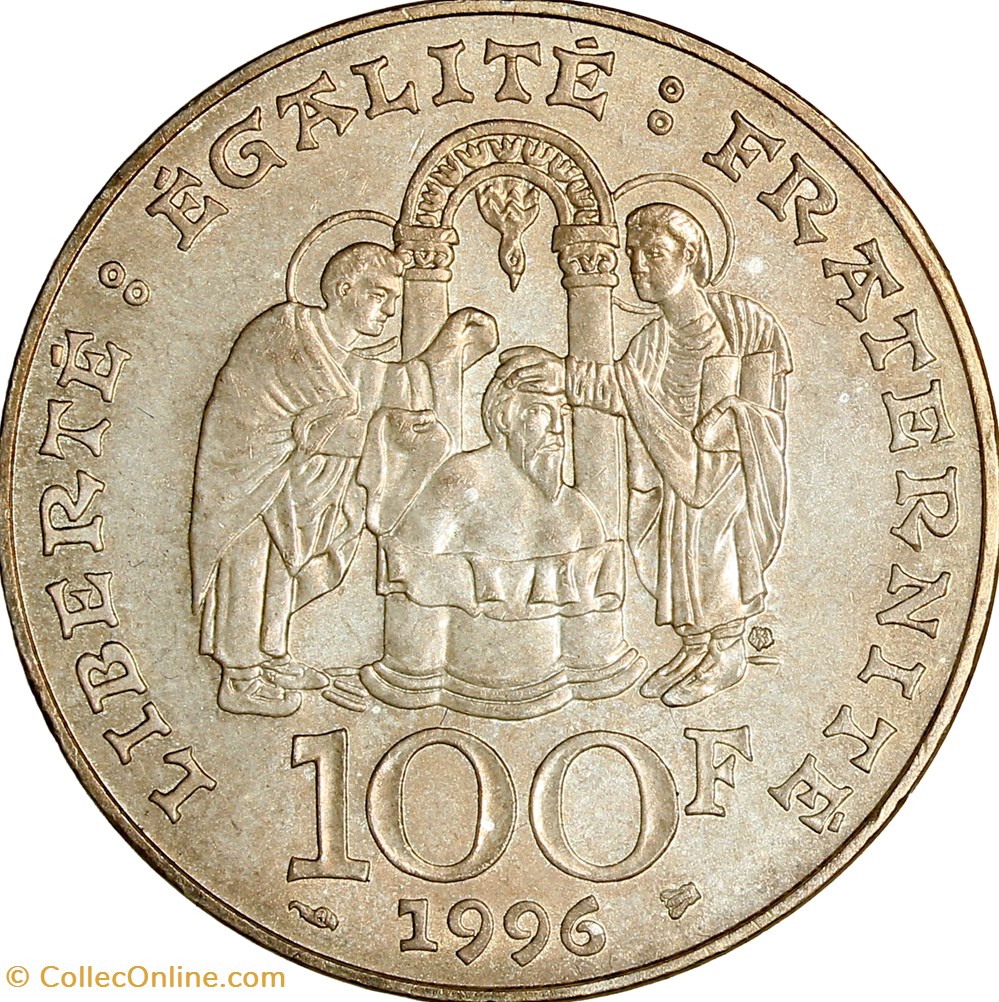 100 francs Clovis, 1996 monnaies monde france 100 francs clovis 1996
