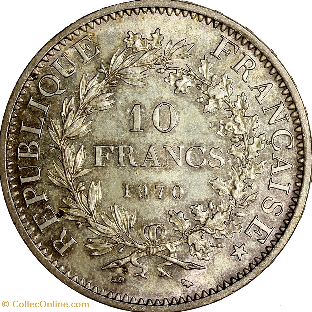 10 francs Hercule, 1970 monnaies monde france 10 francs hercule 1970