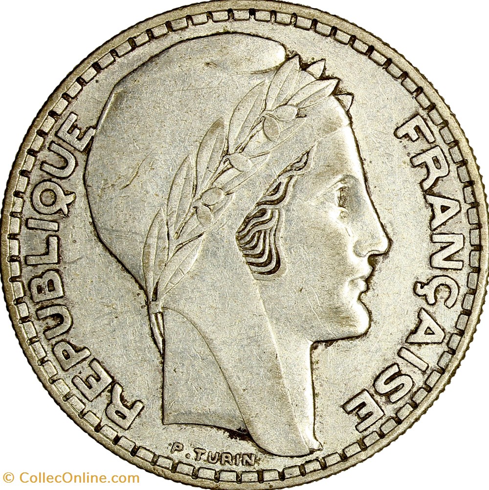 20 francs Turin, IIIe République, 1937 monnaies monde france 20 francs turin iiie republique 1937