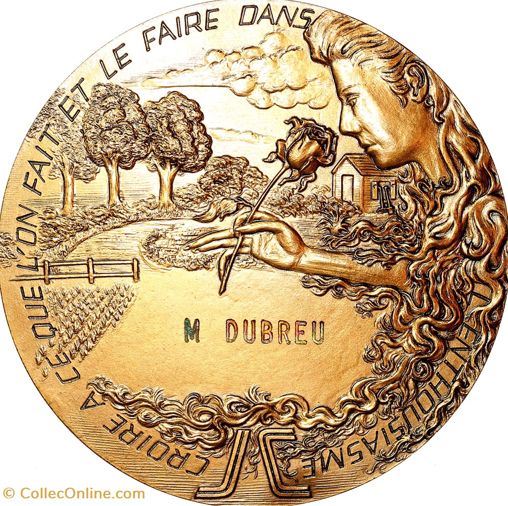 Médaille du Jardin du Cheminot, 1990 medailles france medaille du jardin du cheminot 1990
