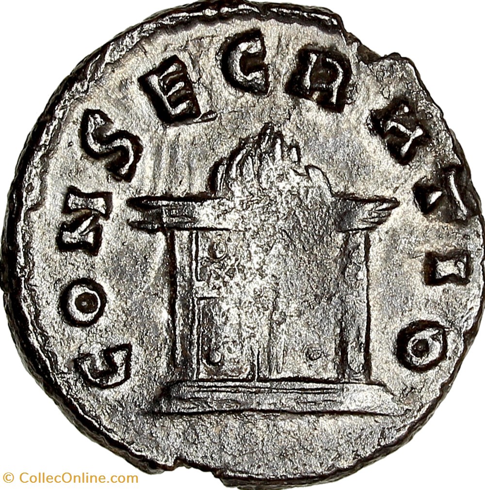 monnaies antiques romaines imperiales et republicaines antoninien de claude ii le gothique divinise autel fin 270 271 rome