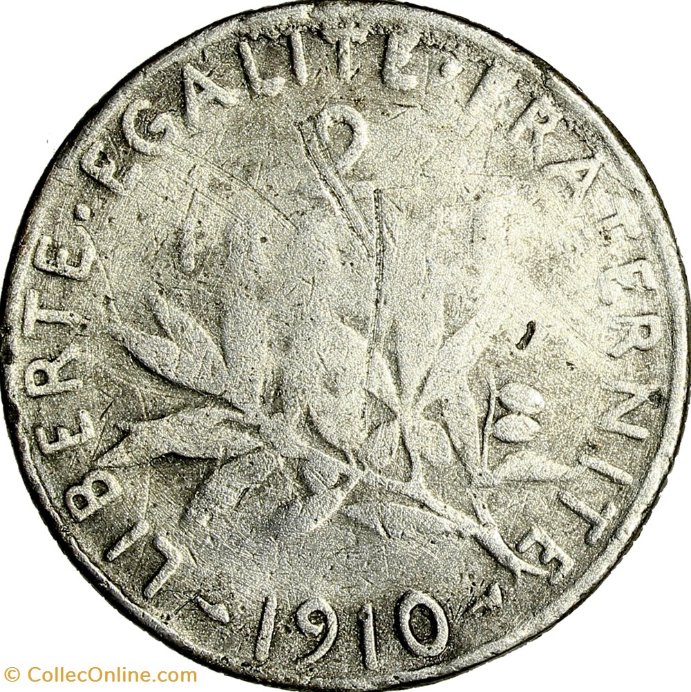 monnaies france modernes 2 francs semeuse iiie republique 1910 faux epoque