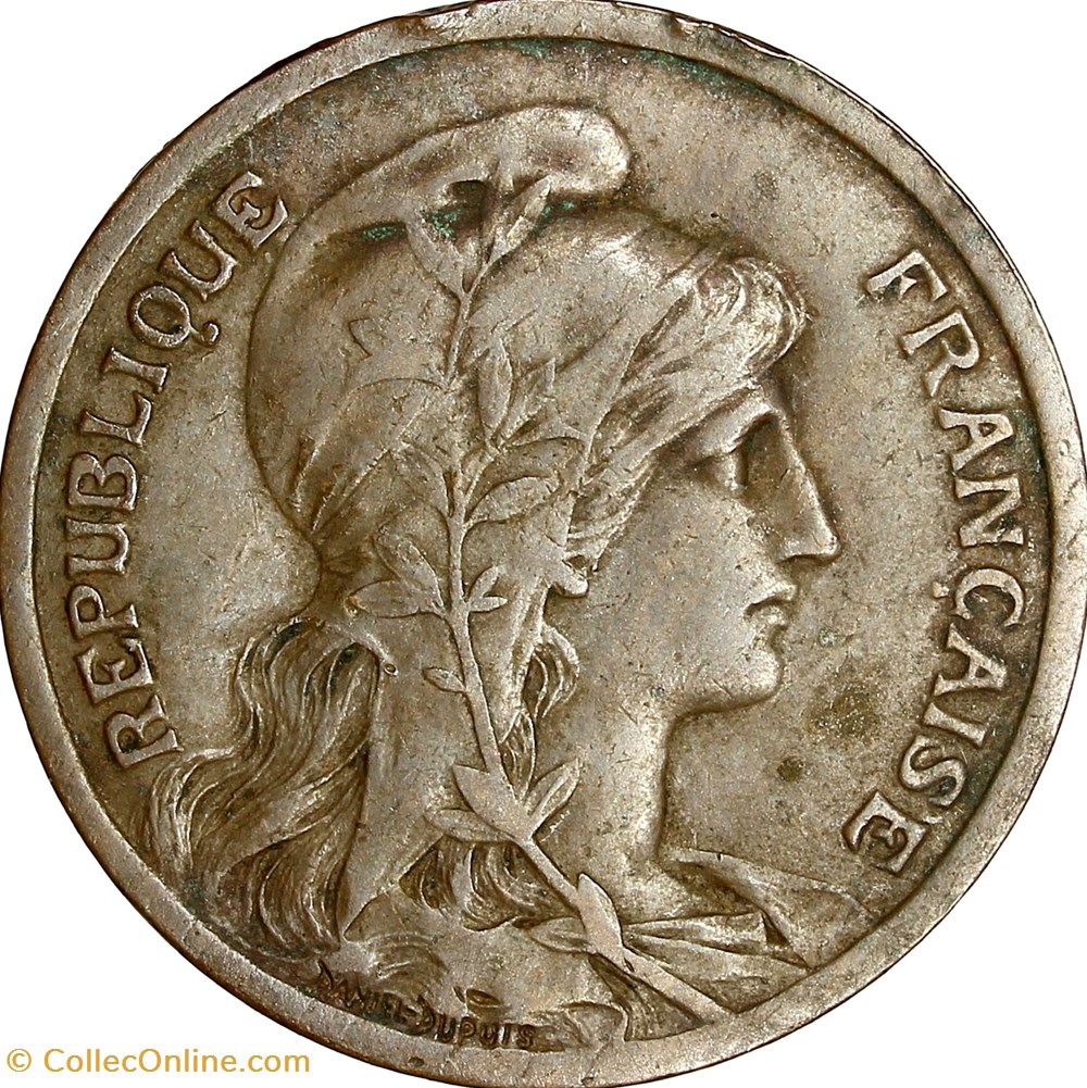 monnaies france modernes 10 centimes daniel dupuis iiie republique 1915 listel large