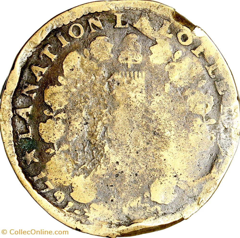 12 deniers au faisceau type François, Louis XVI, 1791, an 3, Marseille monnaies monde france 12 deniers au faisceau type francois louis xvi 1791 an 3 marseille