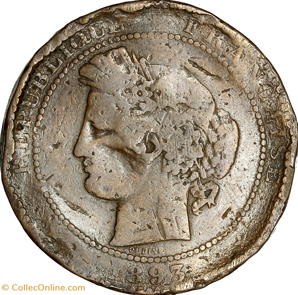 monnaies monde france 10 centimes ceres iiie republique 1893 paris