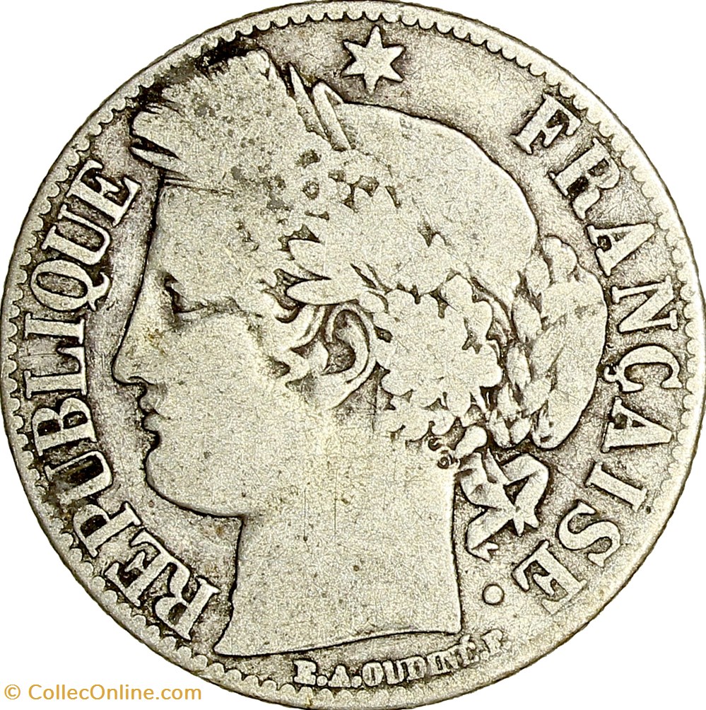 monnaies monde france 1 franc ceres iiie republique 1881 paris