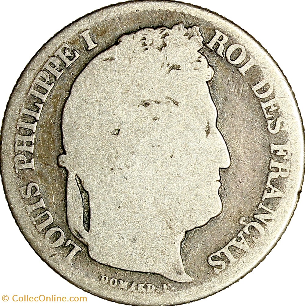 1 franc, couronne de chêne, Louis-Philippe Ier, 1843, Lille monnaies monde france 1 franc couronne de chene louis philippe ier 1843 lille