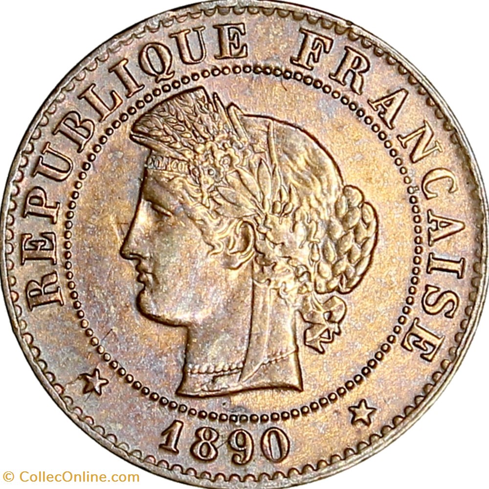 1 centime Cérès, IIIe République, 1890, Paris monnaies monde france 1 centime ceres iiie republique 1890 paris