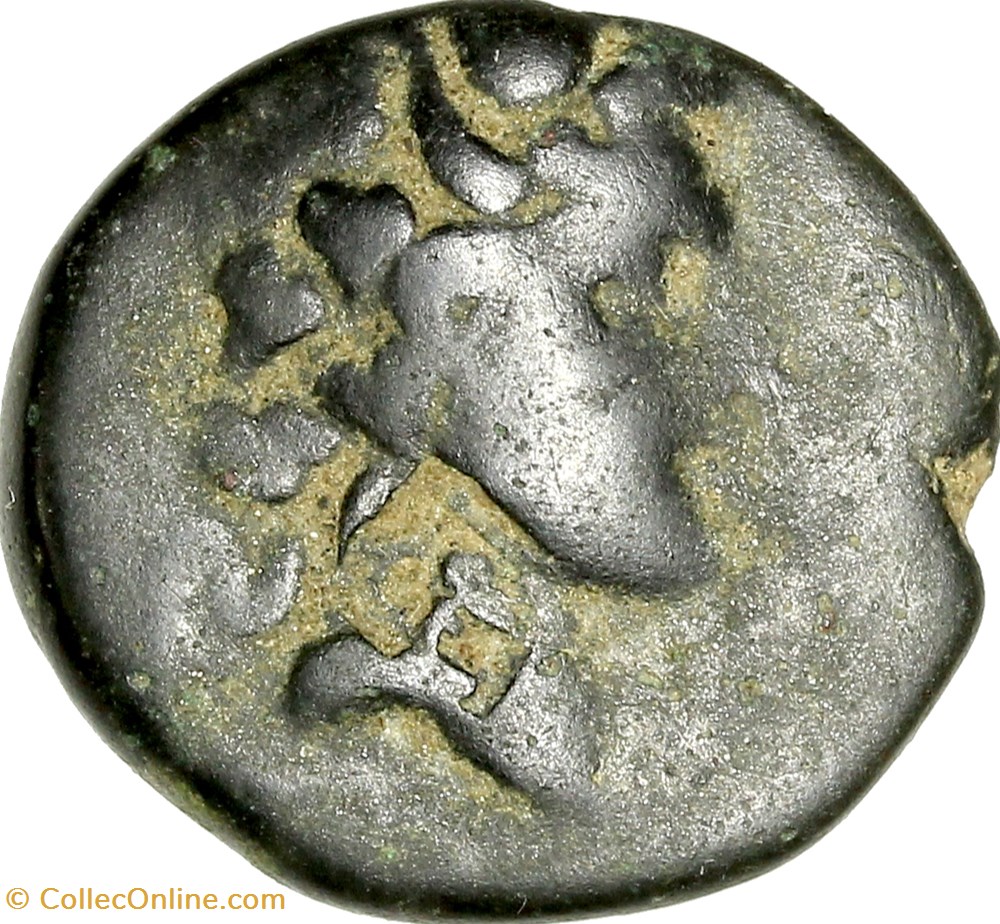 monnaies antiques grecques unite de bronze de nysa au nom du magistrat simon ier s av j c