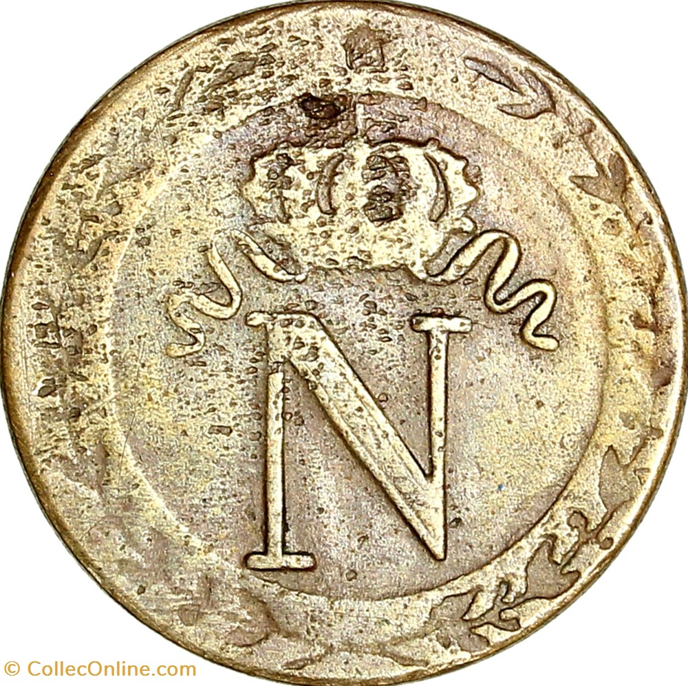 10 cent. à l'N couronnée, Napoléon Ier, 1808, Paris monnaies monde france 10 cent a n couronnee napoleon ier 1808 paris