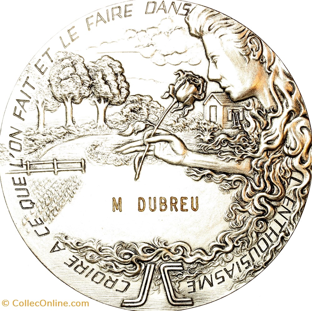 medailles france medaille du jardin du cheminot 1995