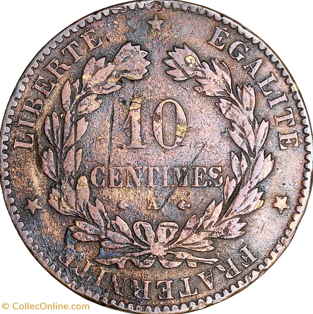 10 centimes Cérès, IIIe République, 1878, Paris monnaies monde france 10 centimes ceres iiie republique 1878 paris