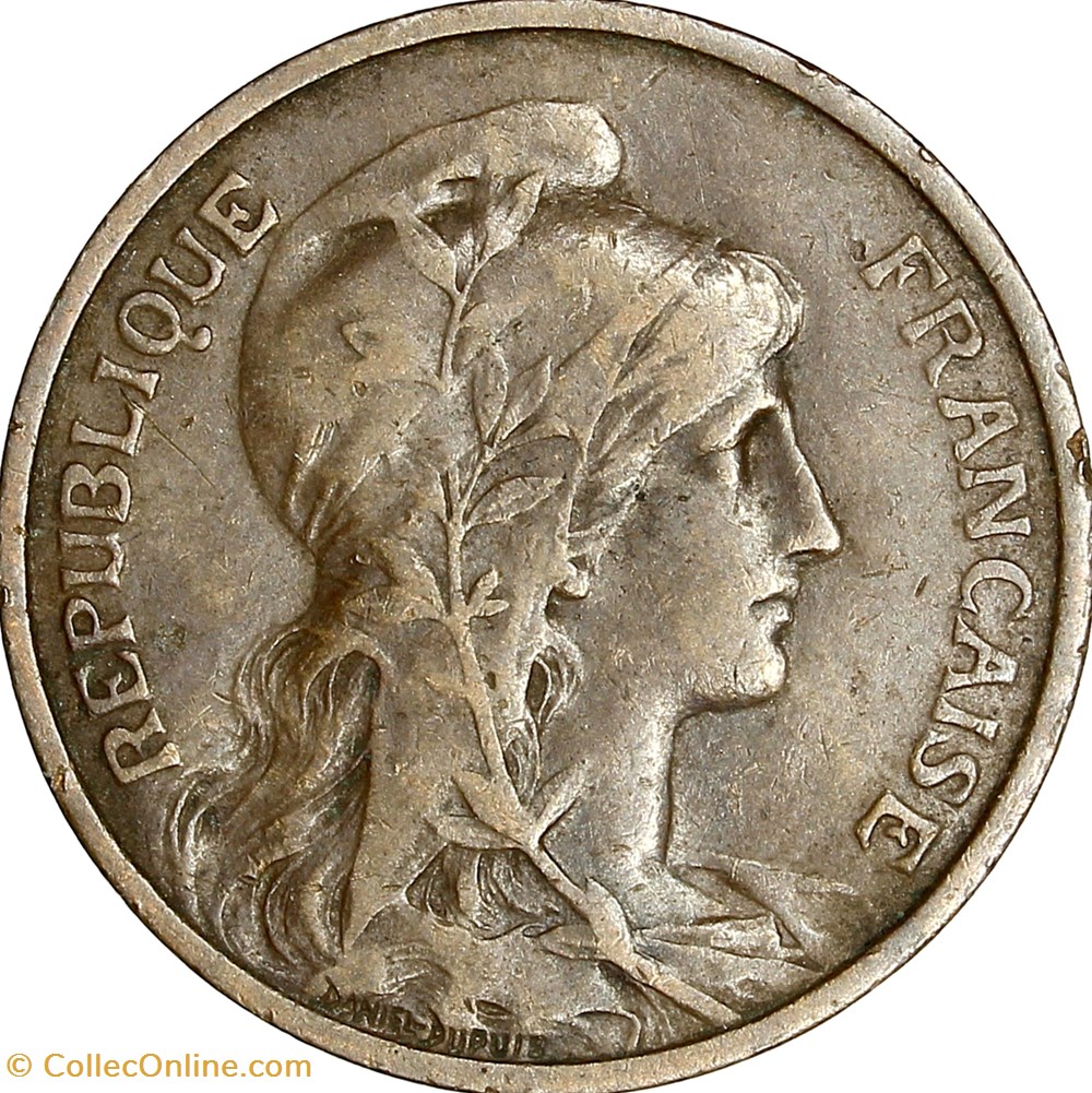 5 centimes Daniel-Dupuis, IIIe République, 1914 monnaies france modernes 5 centimes daniel dupuis iiie republique 1914