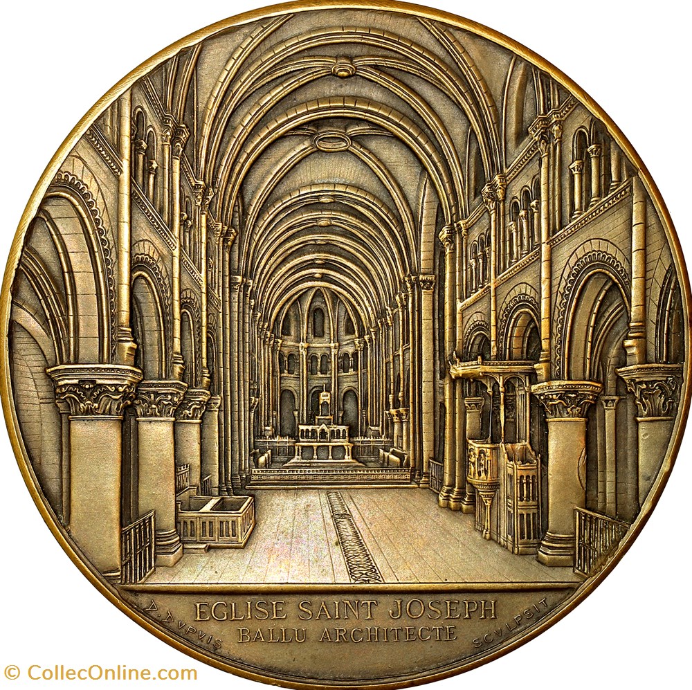 medailles france medaille de inauguration de eglise saint joseph de paris 1868 apres 1880