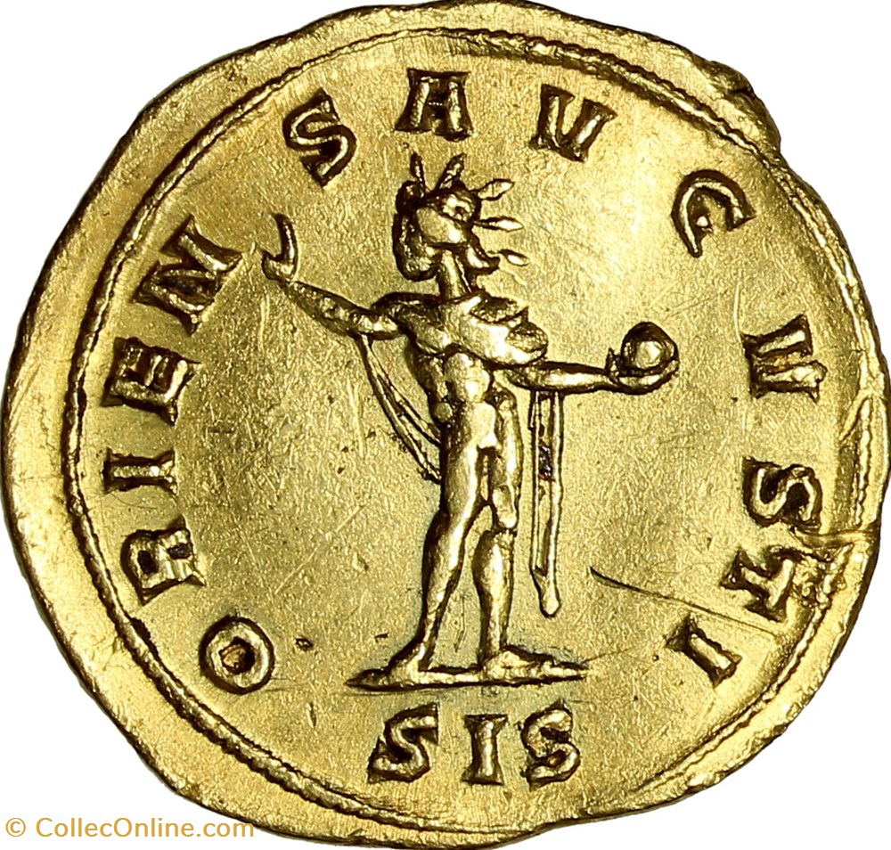 Aureus of Probus, Sol, 276-282, Siscia monnaies antiques romaines republicaines imperiales aureus of probus sol 276 282 siscia