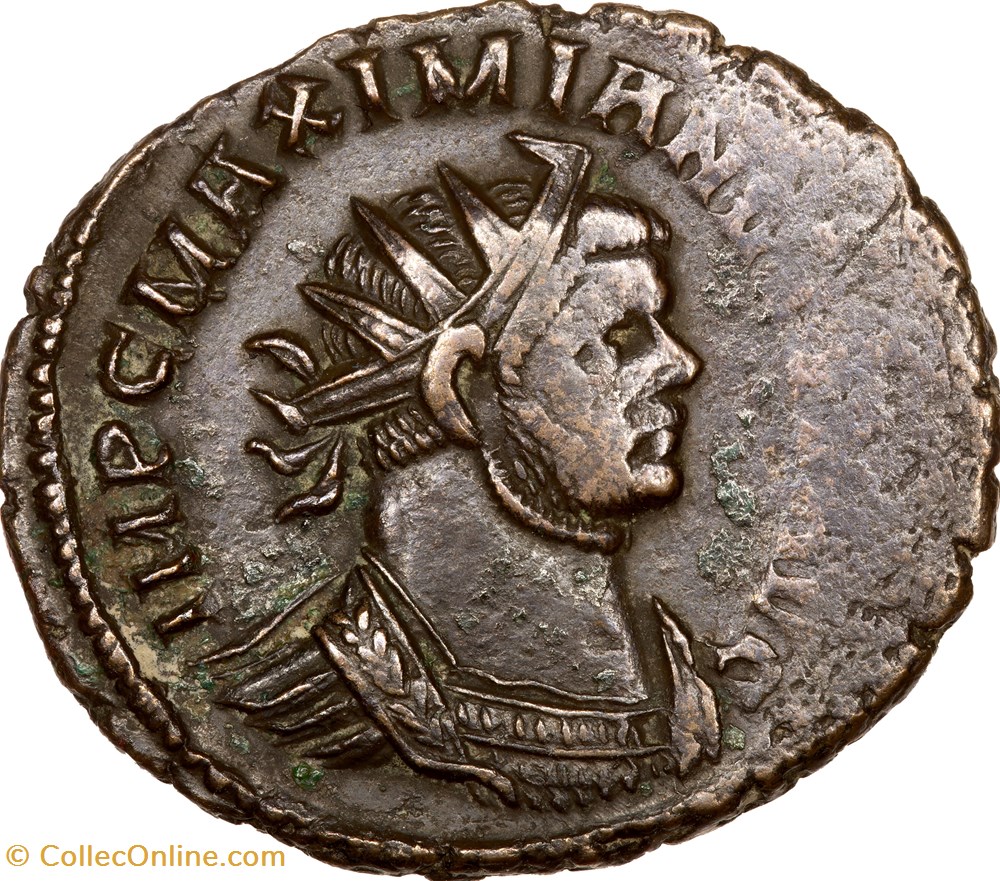 monnaies antiques romaines imperiales et republicaines aurelianus de carausius au nom de maximien hercule pax 291 293 londres