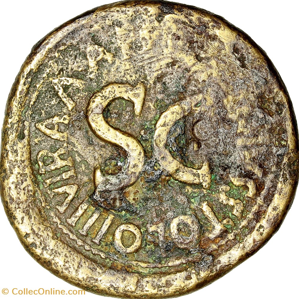 Sesterce d'Auguste, P. Licinius Stolo, 17 AC., Rome monnaies antiques romaines imperiales et republicaines sesterce auguste p licinius stolo 17 ac rome