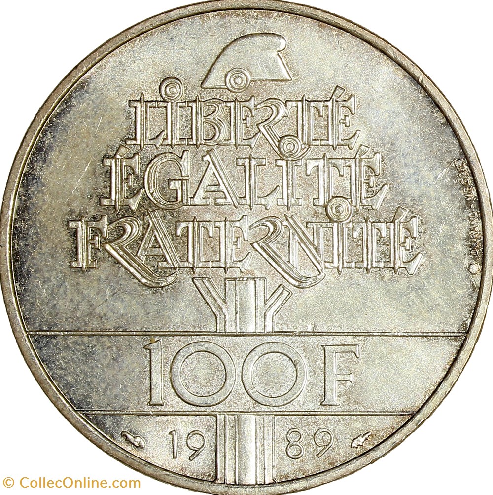 100 francs Droits de l'Homme, 1989 monnaies monde france 100 francs droits de homme 1989