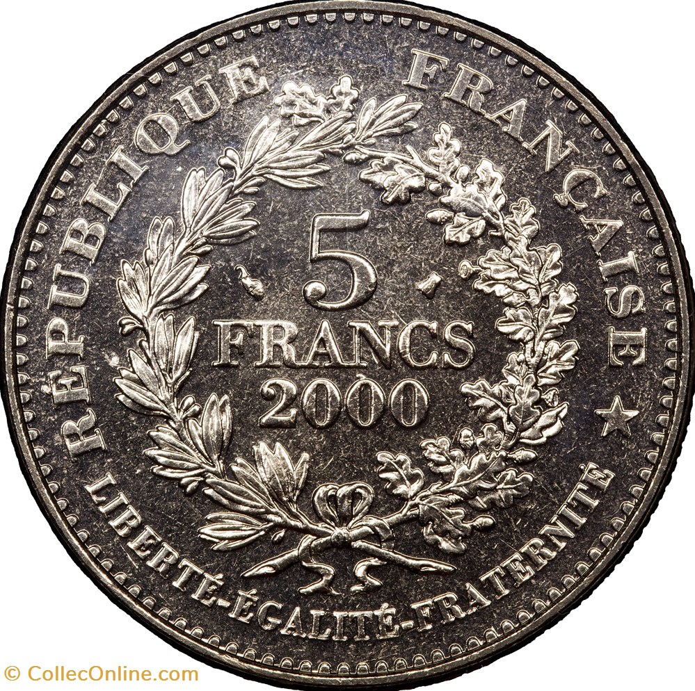 5 francs La Liberté de Dupré, BU, 2000 monnaies monde france 5 francs la liberte de dupre bu 2000