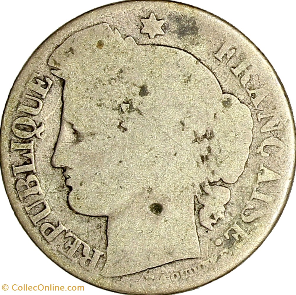 50 centimes Cérès, IIIe République, 1886, Paris monnaies monde france 50 centimes ceres iiie republique 1886 paris