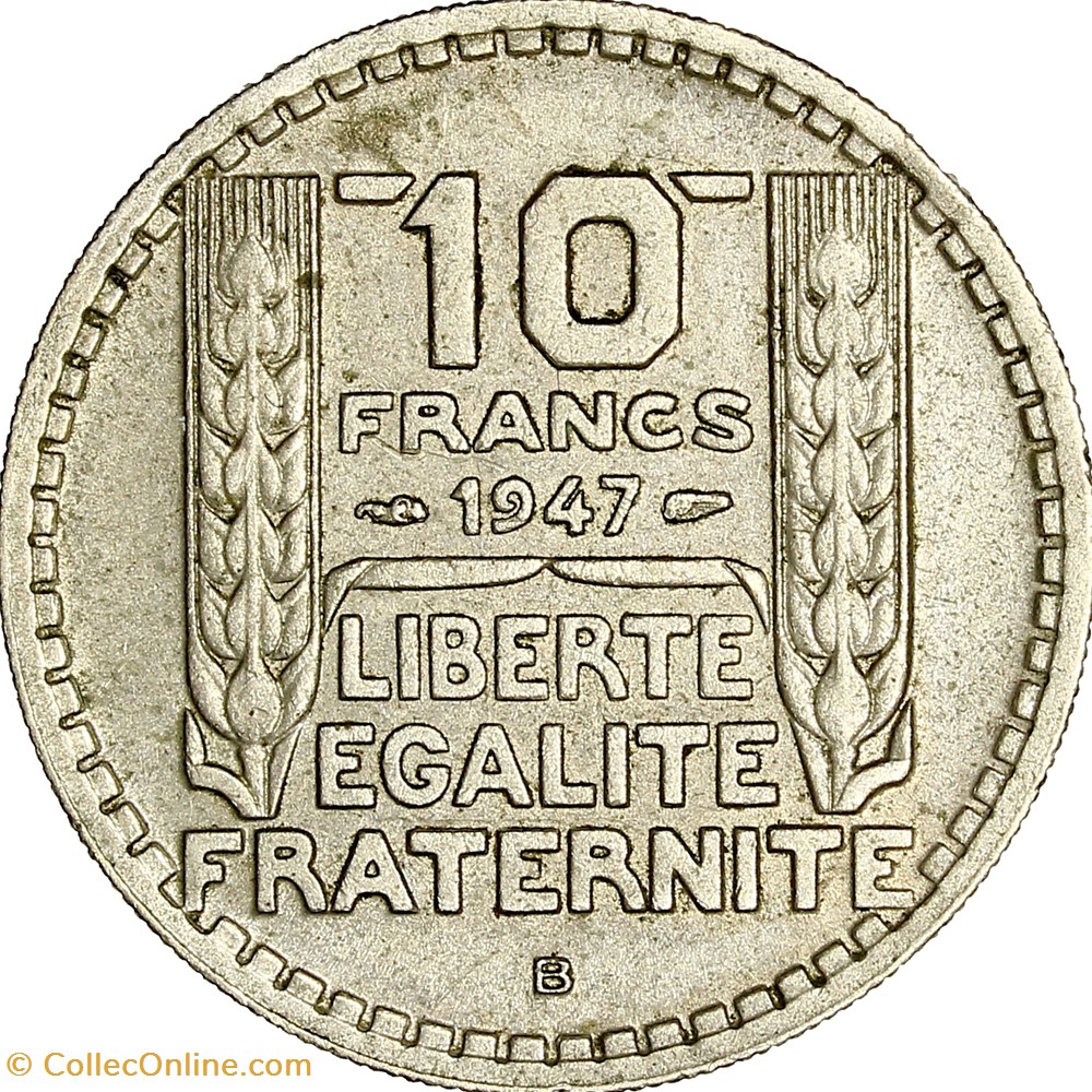 monnaies monde france 10 francs turin petite tete ive republique 1947 beaumont le roger