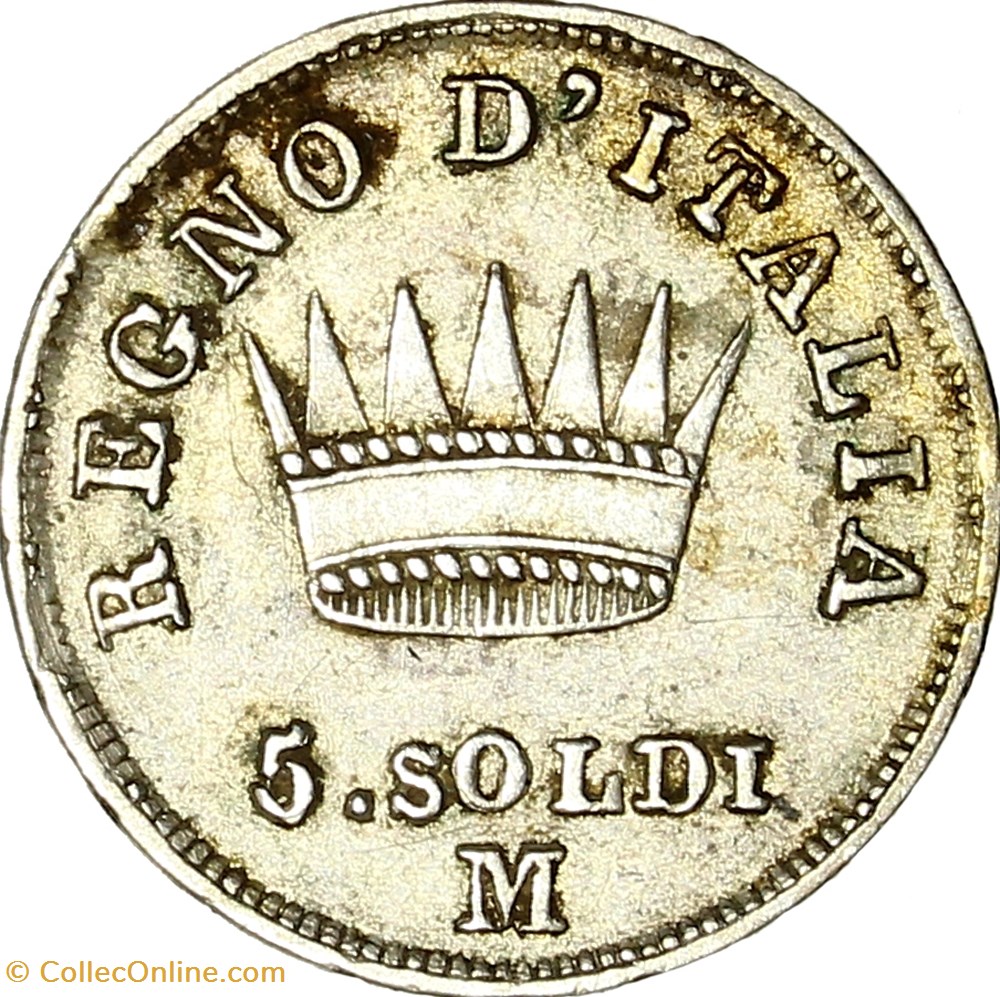monnaies monde france 5 soldi italie napoleon ier 1811 milan