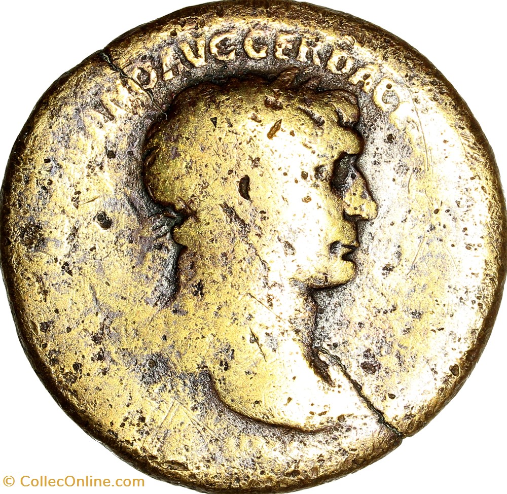 Sesterce de Trajan, Pax, 107, Rome monnaies antiques romaines imperiales et republicaines sesterce de trajan pax 107 rome