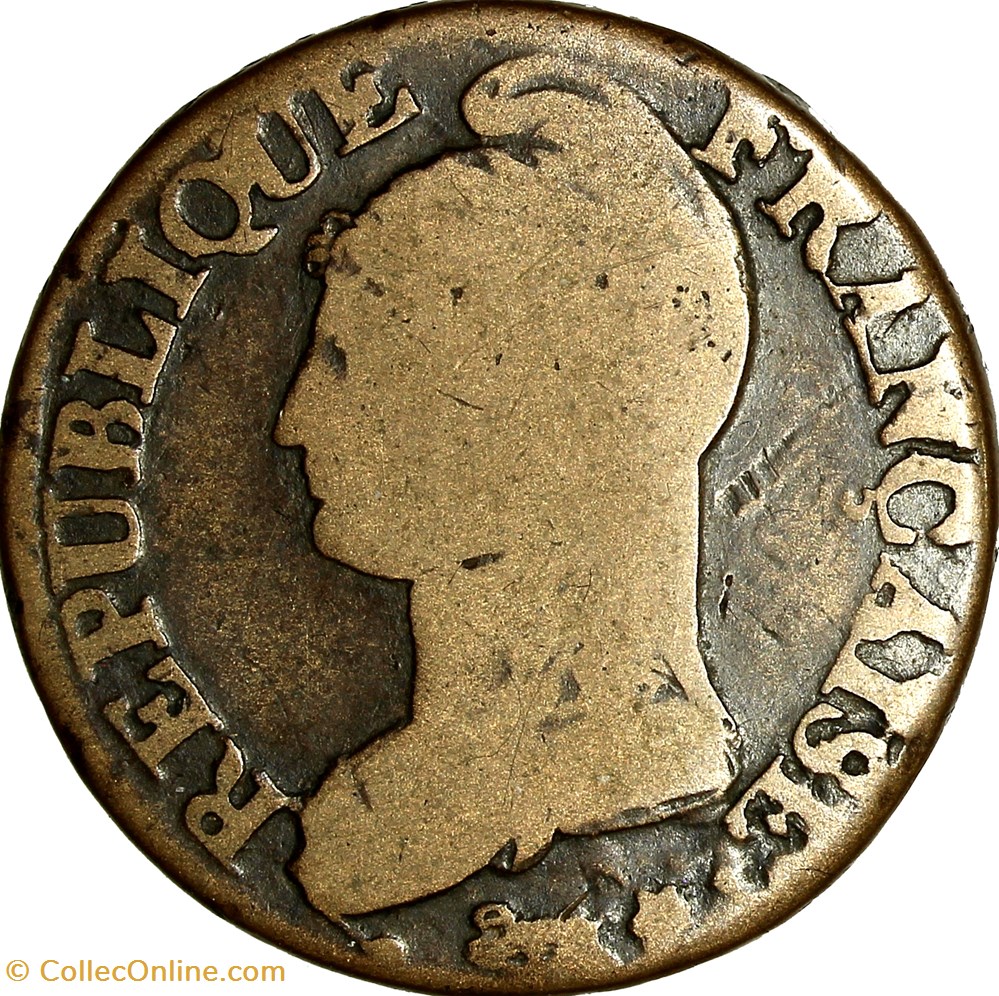 monnaies monde france cinq centimes dupre grand module le directoire an 7 5 a r