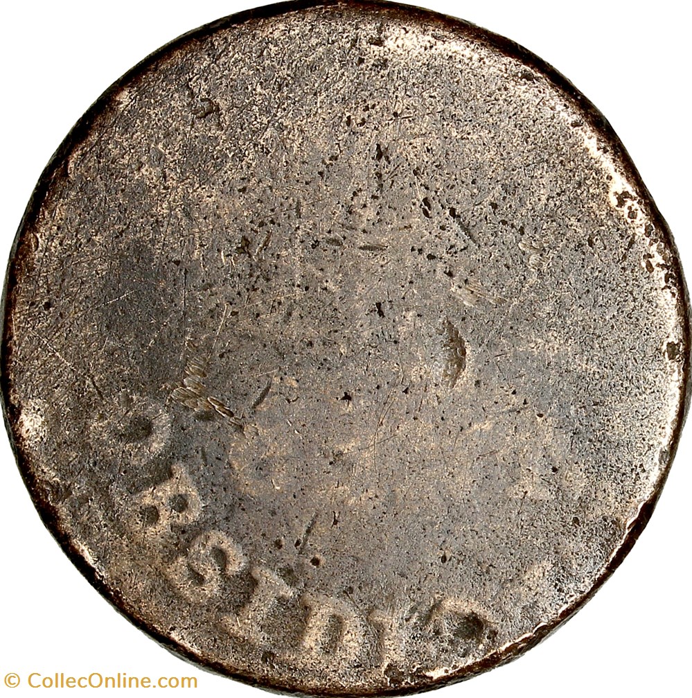 5 centimes d'Anvers à l'N, Napoléon Ier, 1814, Anvers, atelier de l'arsenal monnaies monde france 5 centimes anvers a n napoleon ier 1814 anvers atelier de arsenal