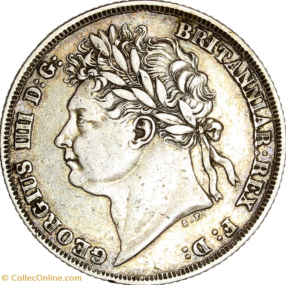 monnaies monde 1 shilling royaume uni georges iv 1824