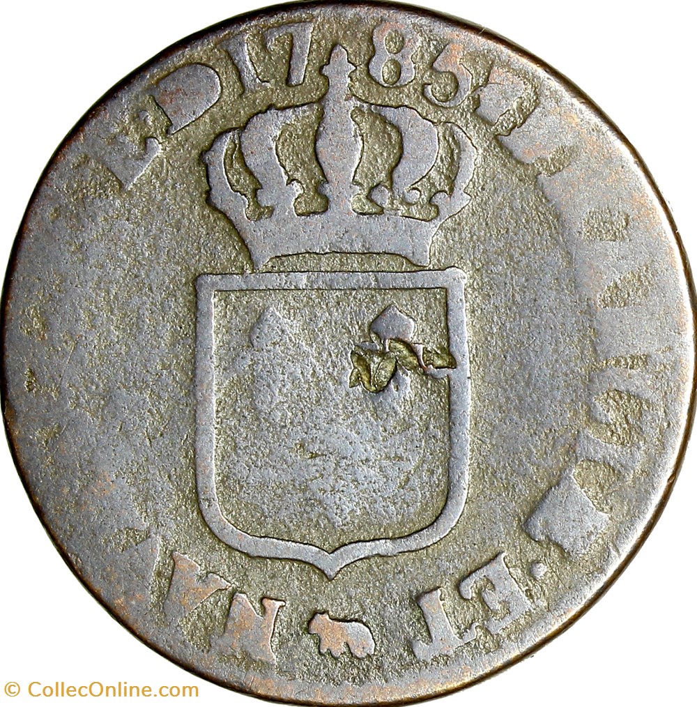 Sol à l'écu, Louis XVI, 1785, Pau monnaies europe medievale france royales sol a ecu louis xvi 1785 pau
