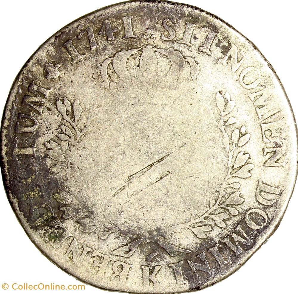 monnaies europe medievale france royales demi ecu au bandeau louis xv 1741 bordeaux