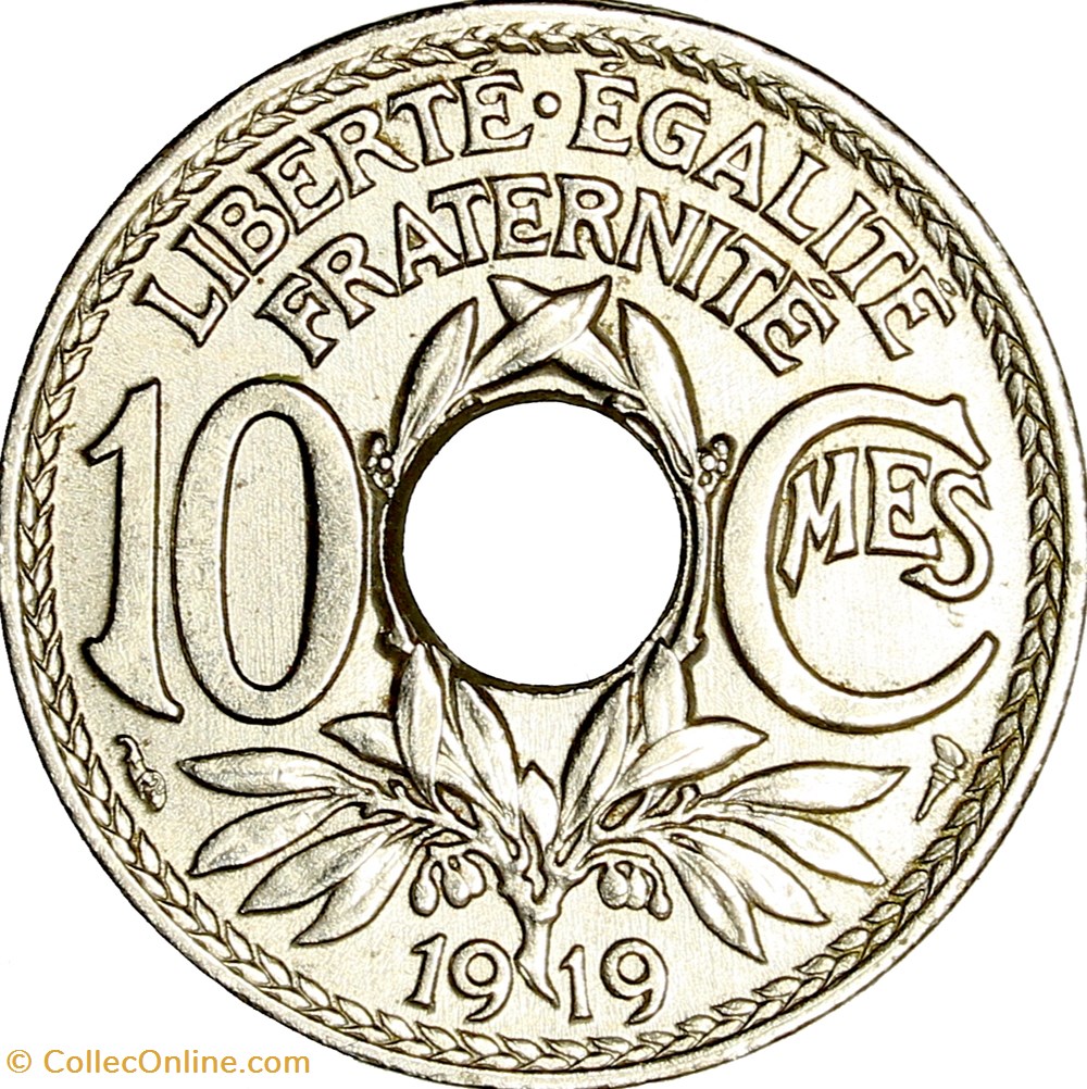10 centimes Lindauer, IIIe République, 1919 monnaies monde france 10 centimes lindauer iiie republique 1919
