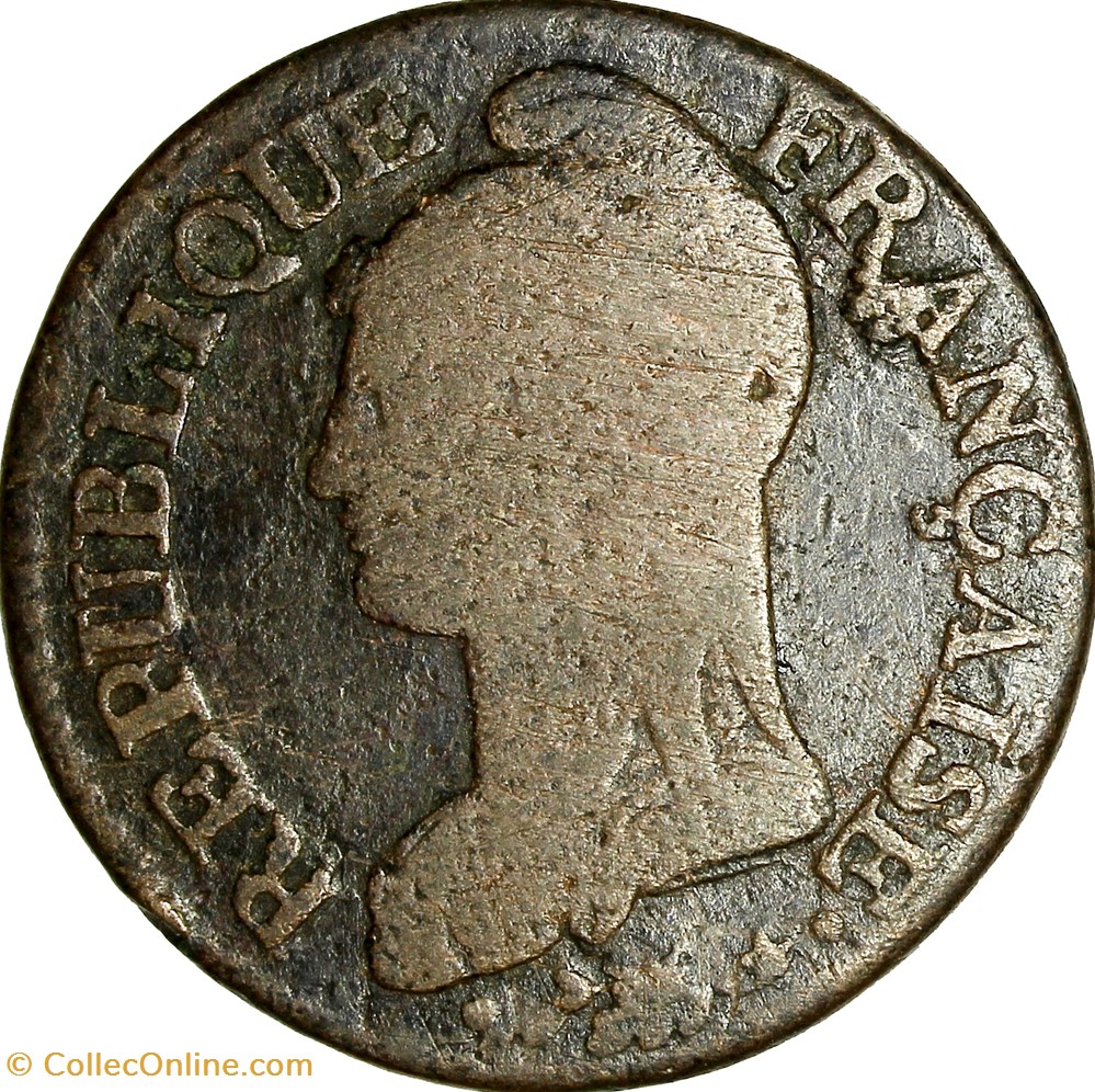 Cinq centimes Dupré, grand module, refrappage du décime, le Directoire, an 5, Strasbourg monnaies monde france cinq centimes dupre grand module refrappage du decime le directoire an 5 strasbourg