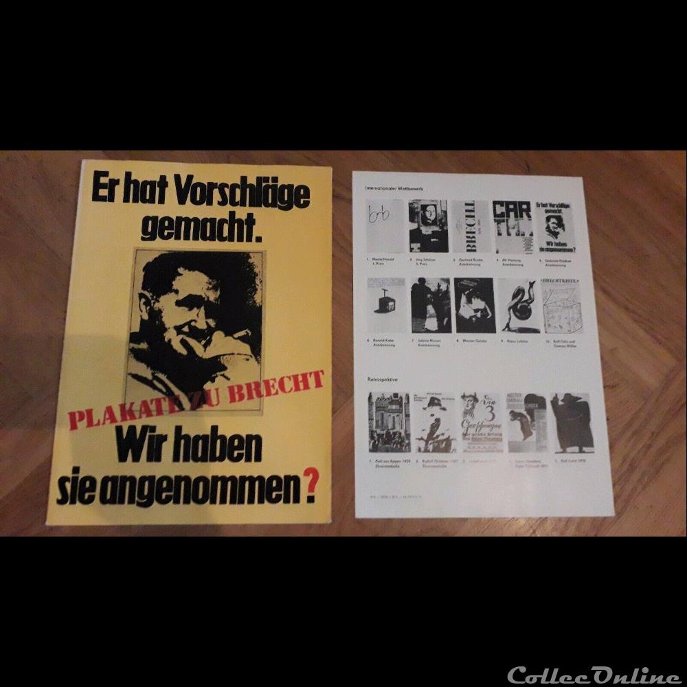 Plakate zu Brecht (1978) 2 vieux papier affich spectacle plakate zu brecht 1978