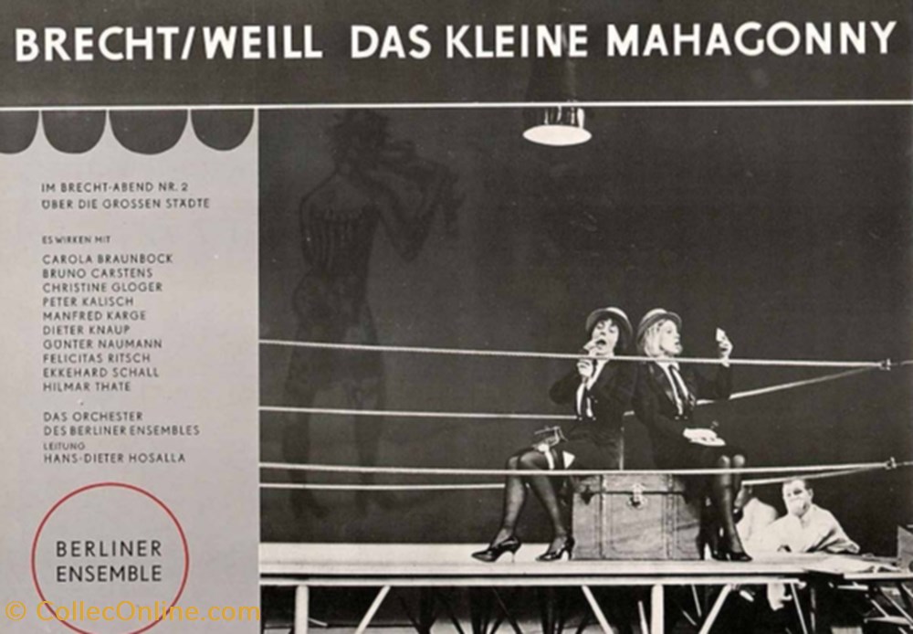 Berliner Ensemble, Das kleine Mahagonny (1963) vieux papiers affiches spectacle berliner ensemble das kleine mahagonny 1963