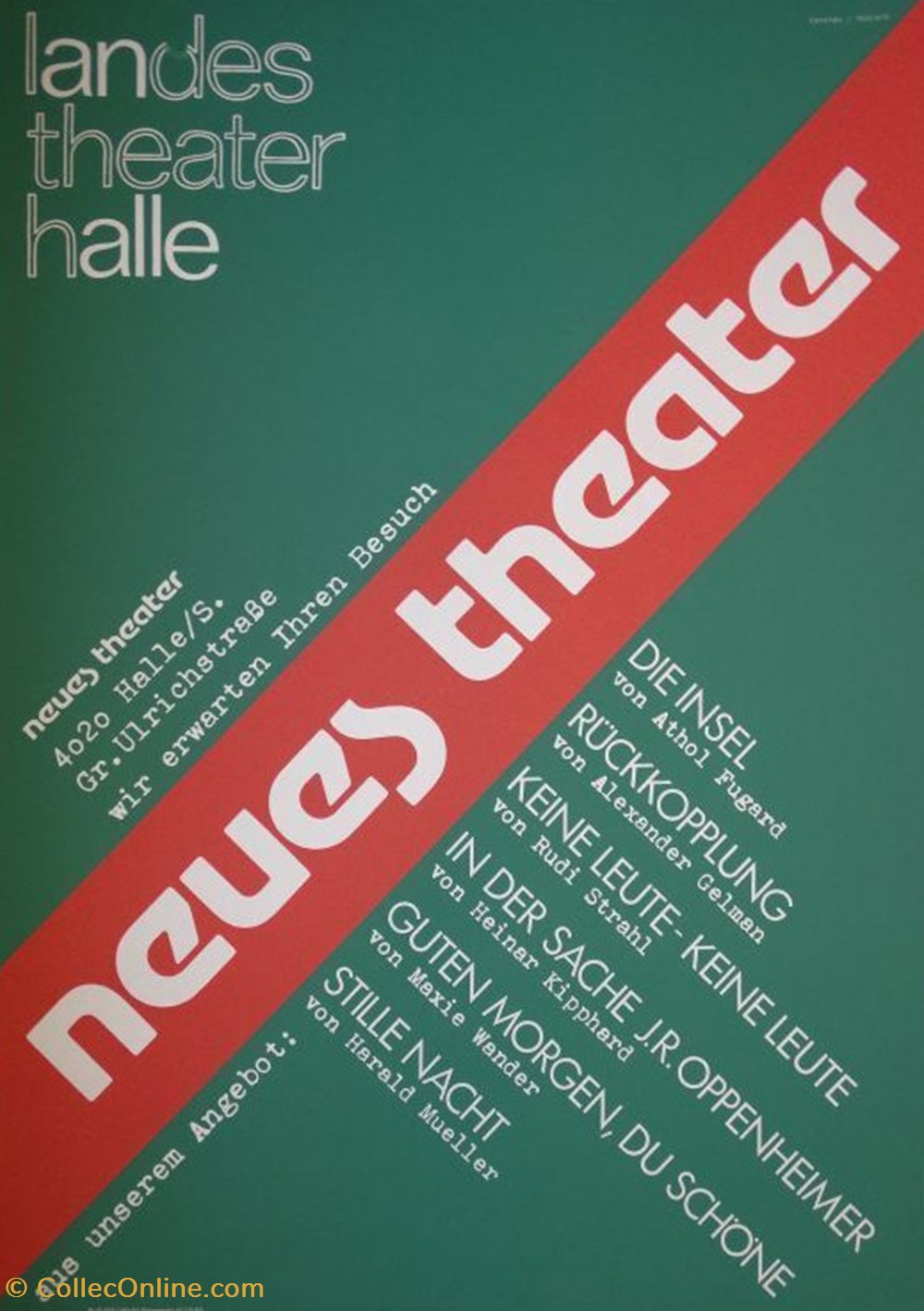 documents anciens affiches spectacle landes theater halle neues theater 1981