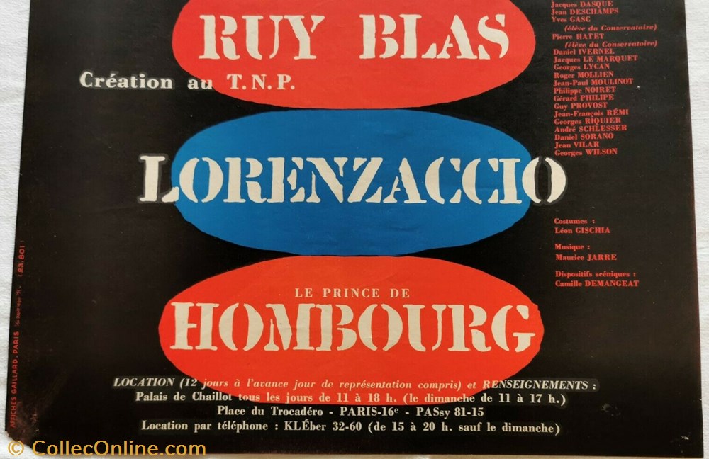 Programme du TNP (printemps 1954) 4 vieux papier affich spectacle programme du tnp printemps 1954
