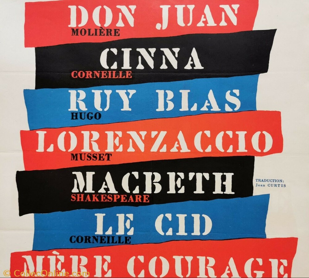 Programme du TNP (1954-1955) 3 vieux papier affich spectacle programme du tnp 1954 1955