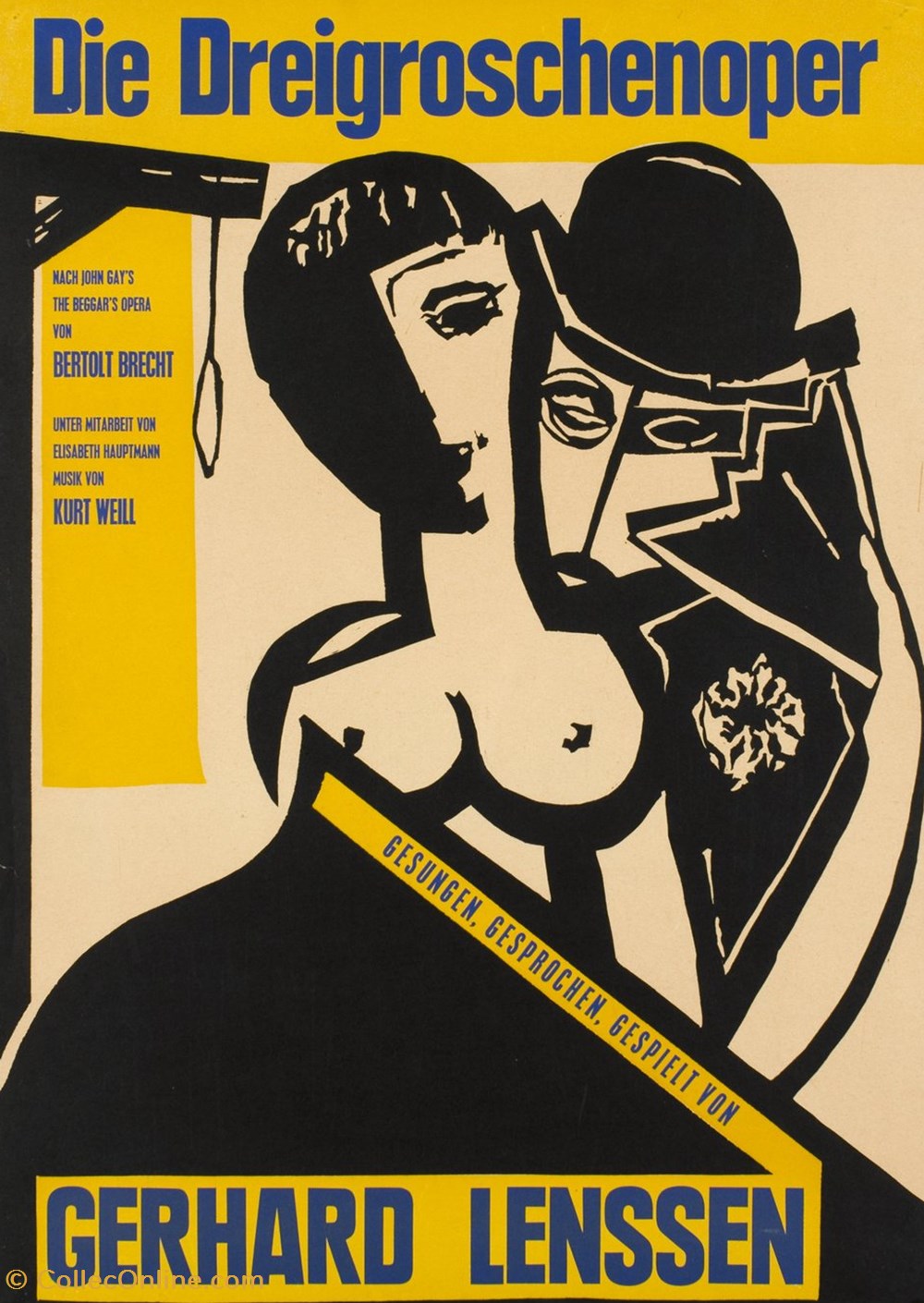 Die Dreigroschenoper (1961) documents anciens affiches spectacle die dreigroschenoper 1961
