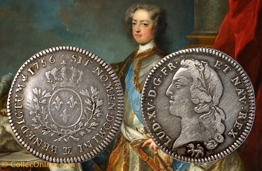 monnaies europe medievale france royales cinquieme ecu 1756 besancon