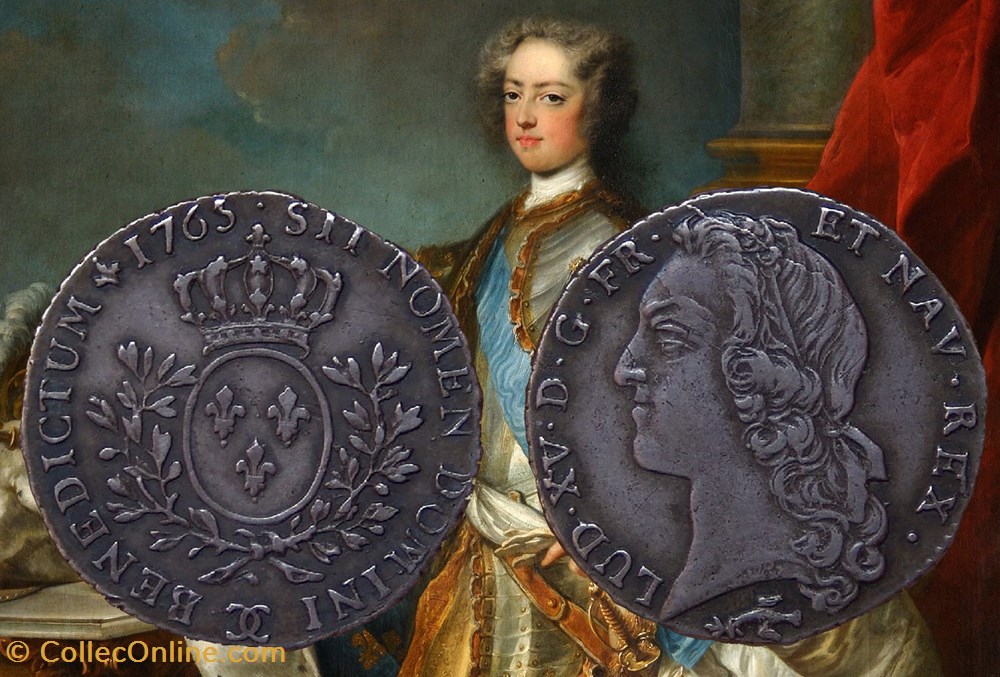 Cinquième d'écu 1765 Besançon monnaies europe medievale france royales cinquieme ecu 1765 besancon