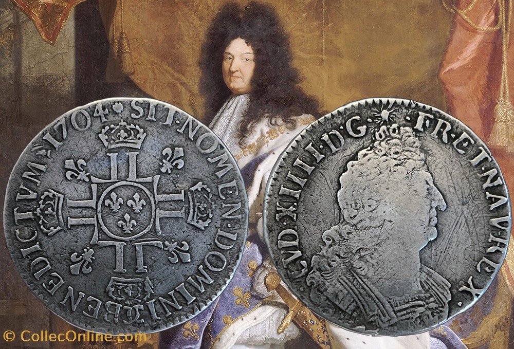 Demi écu d'argent aux 8 L 2 eme type Besançon monnaies europe medievale france royales demi ecu argent aux 8 l 2 eme type besancon