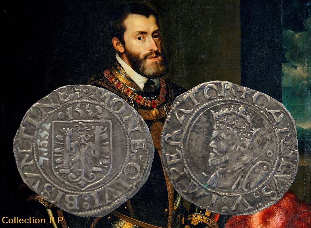 monnaies europe medievale france feodales carolus 1552 besancon regne de charles quint